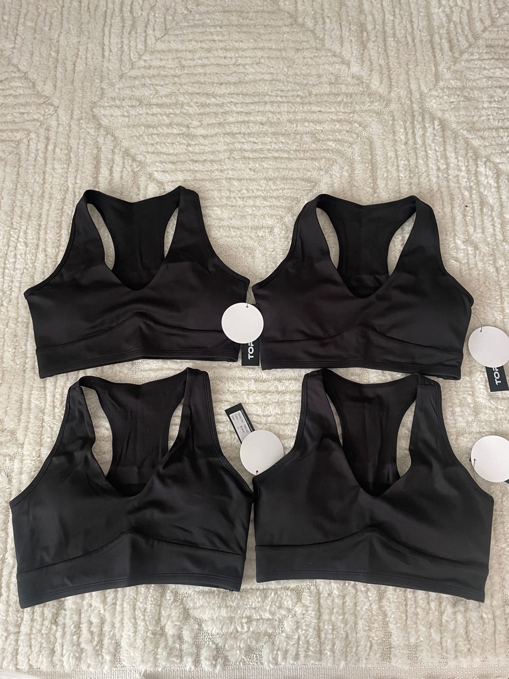 4 Black Racerback Sports Bra